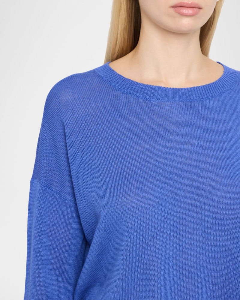 Crewneck Organic Linen-Cotton Sweater 5