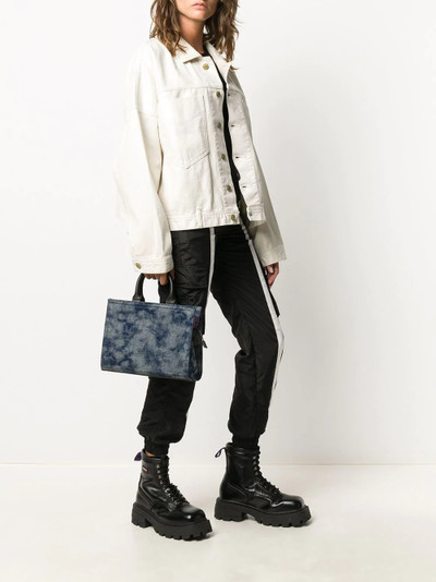 Diesel Pirite treated denim tote bag outlook