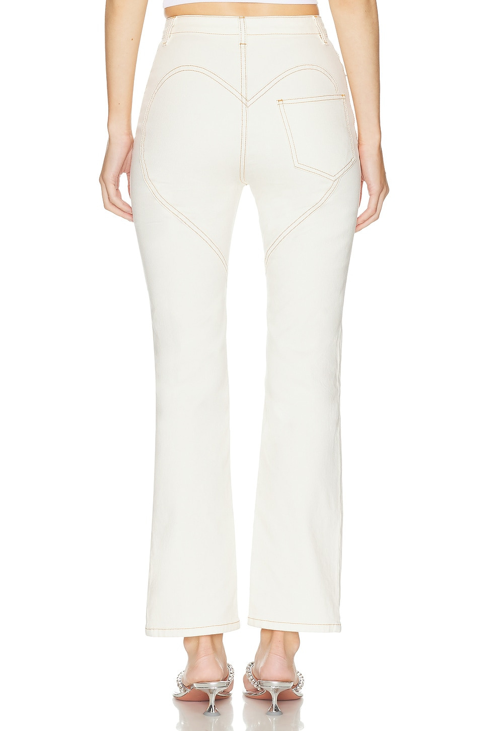 Crystal Grommet Straight Leg Jean - 4
