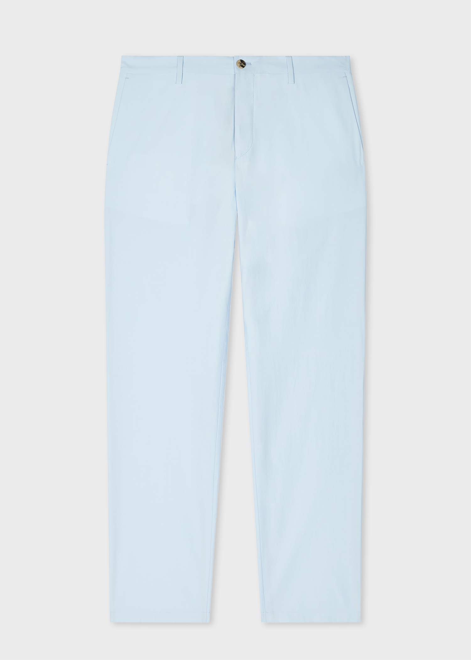 Light Blue Cotton Poplin Chinos - 1