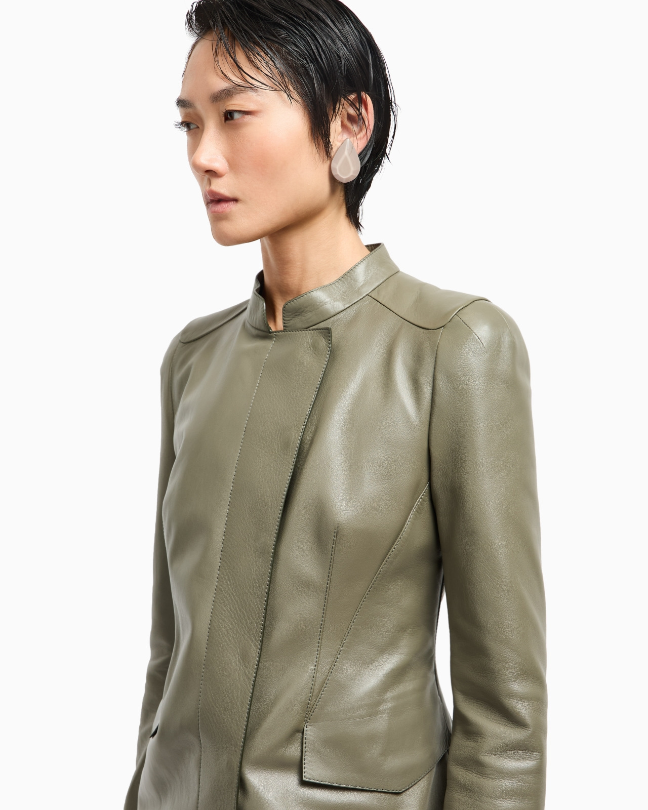 LAMBSKIN SHORT JACKET - 5