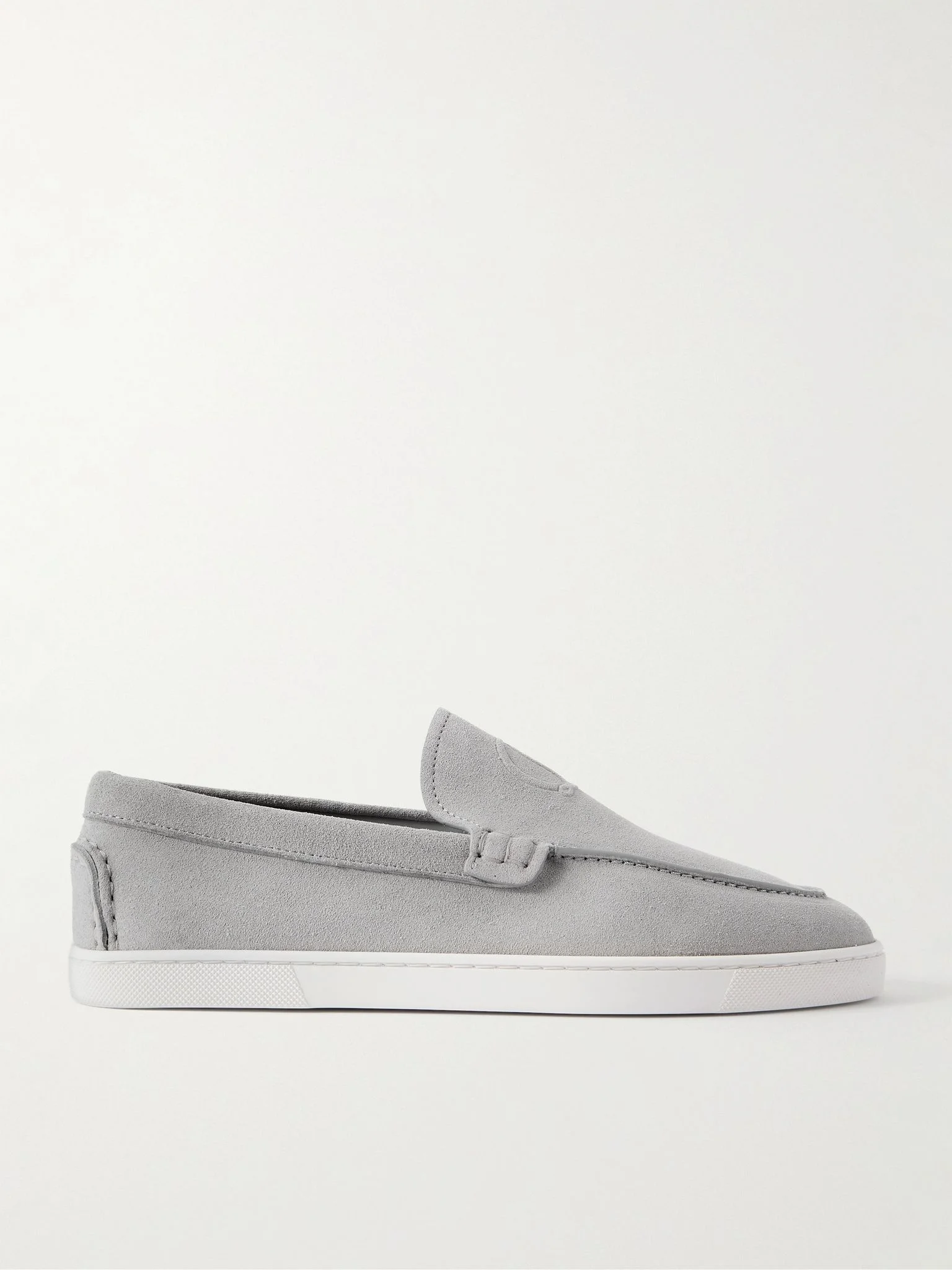 Moonboat Suede Loafers Gray - 1