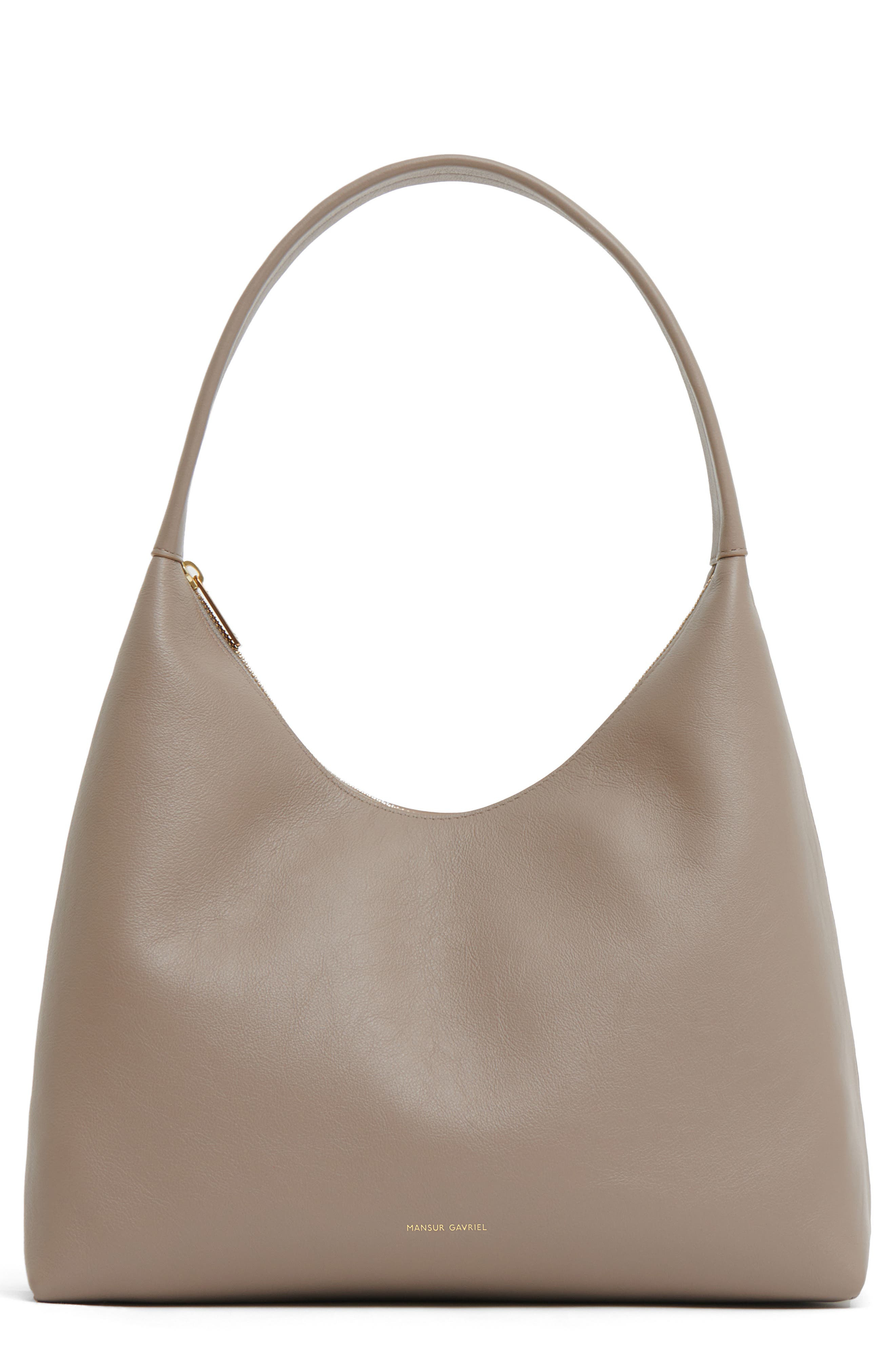Mansur Gavriel Candy Pebbled Leather Shoulder Bag in Elefante at Nordstrom - 1