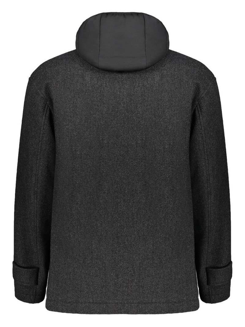 Herno high-collar removable-panel jacket outlook