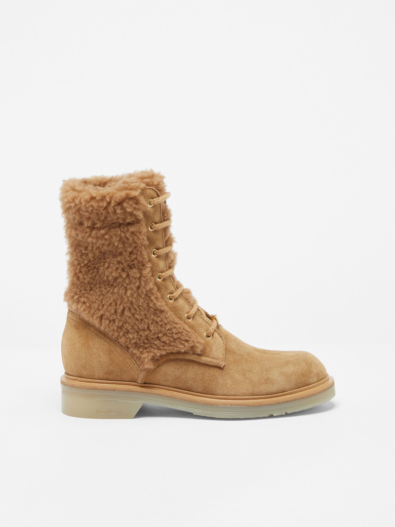 BAKYC Leather and camel combat boots 1