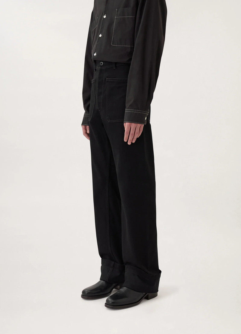 Lemaire DENIM SAILOR PANTS BLACK DENIM | REVERSIBLE