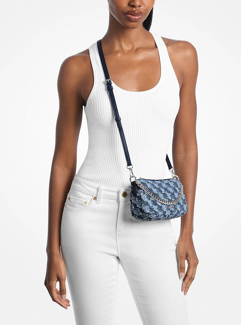 Carmela Small Patchwork Denim Convertible Crossbody Bag 3