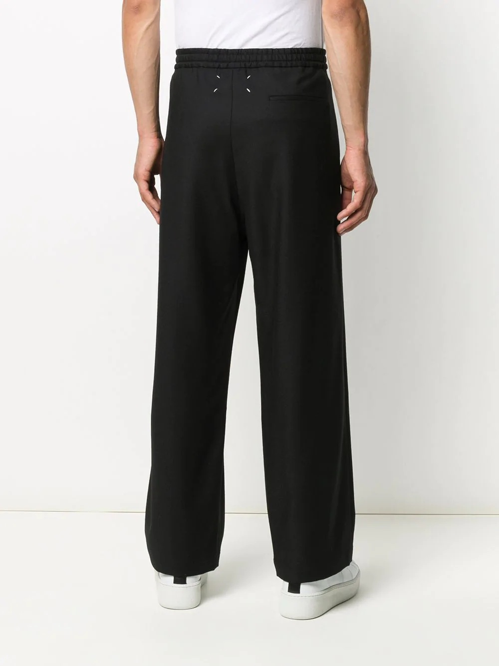 tie-waist wide-leg trousers - 4