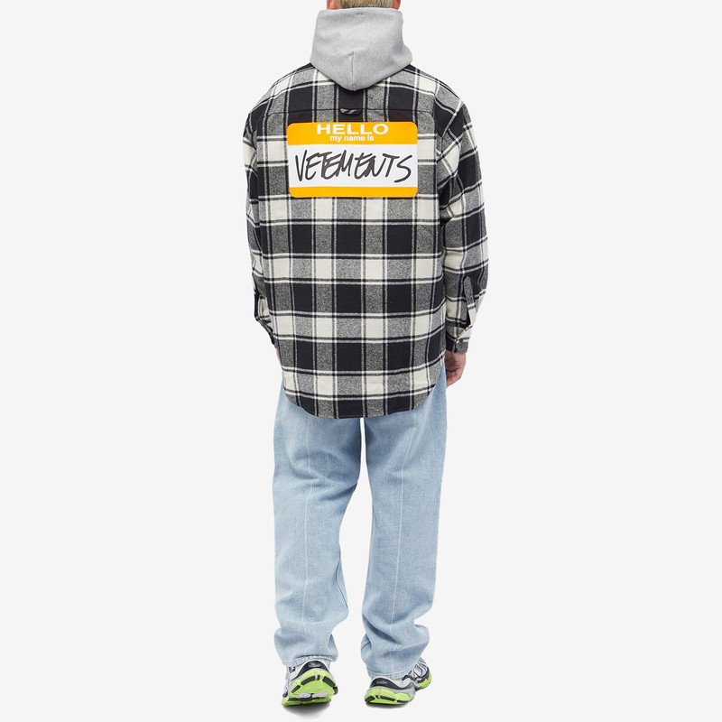 VETEMENTS VETEMENTS My Name Is Flannel Shirt outlook