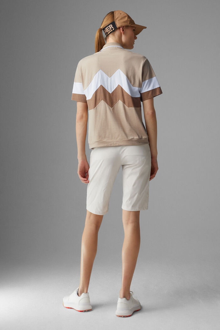 Anabel Polo shirt in Beige/Camel/White - 3