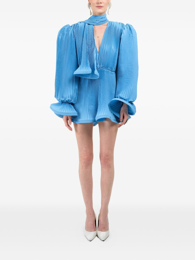 pleated puffy mini dress 1