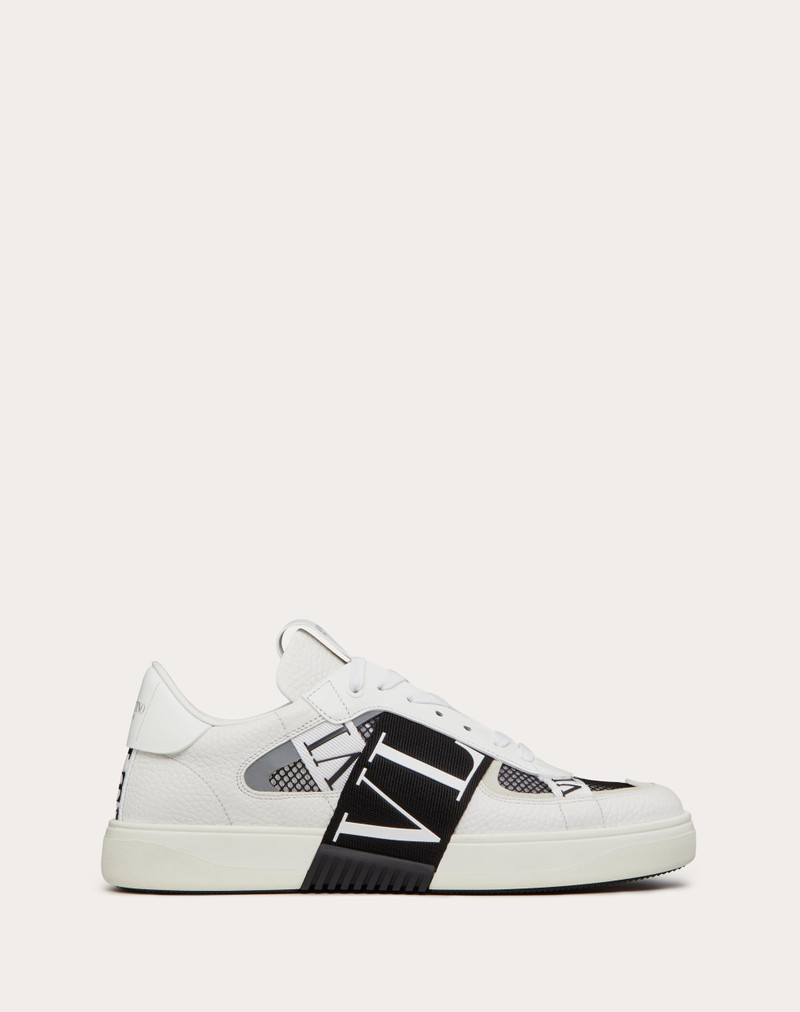VL7N LOW-TOP SNEAKERS IN CALFSKIN AND MESH FABRIC WITH BANDS - 1