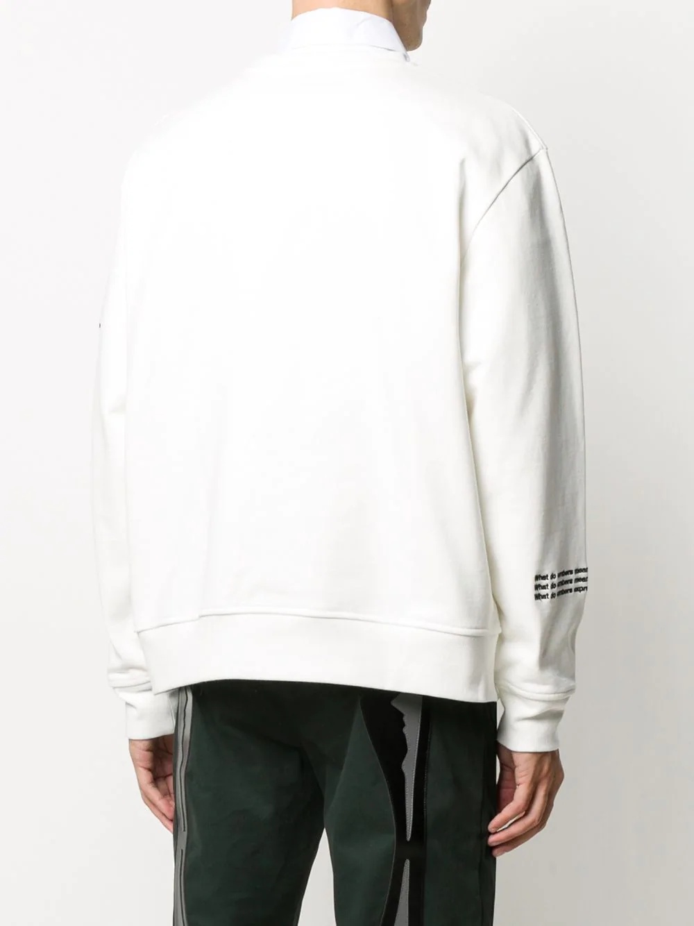 embroidered crew neck sweatshirt  - 4