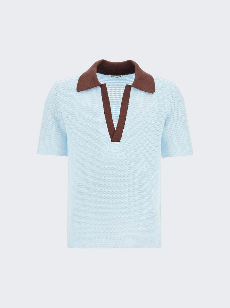 Short Sleeve Polo Shirt Powdered Blue - 1