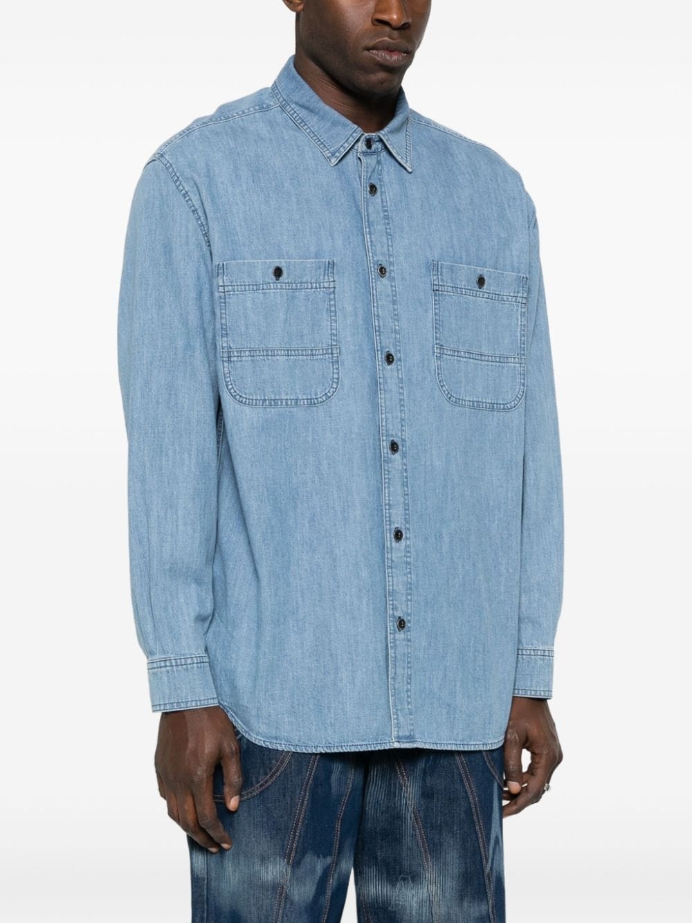 cotton denim shirt - 3