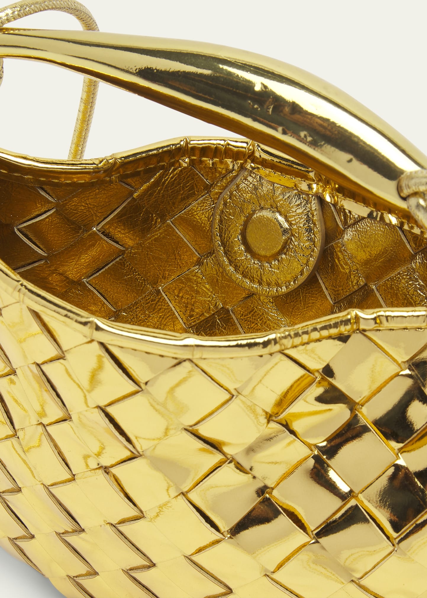 Sardin Mini Metallic Intrecciato Top-Handle Bag - 4