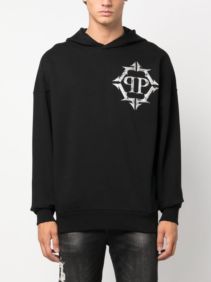 Chrome logo-print hoodie 3