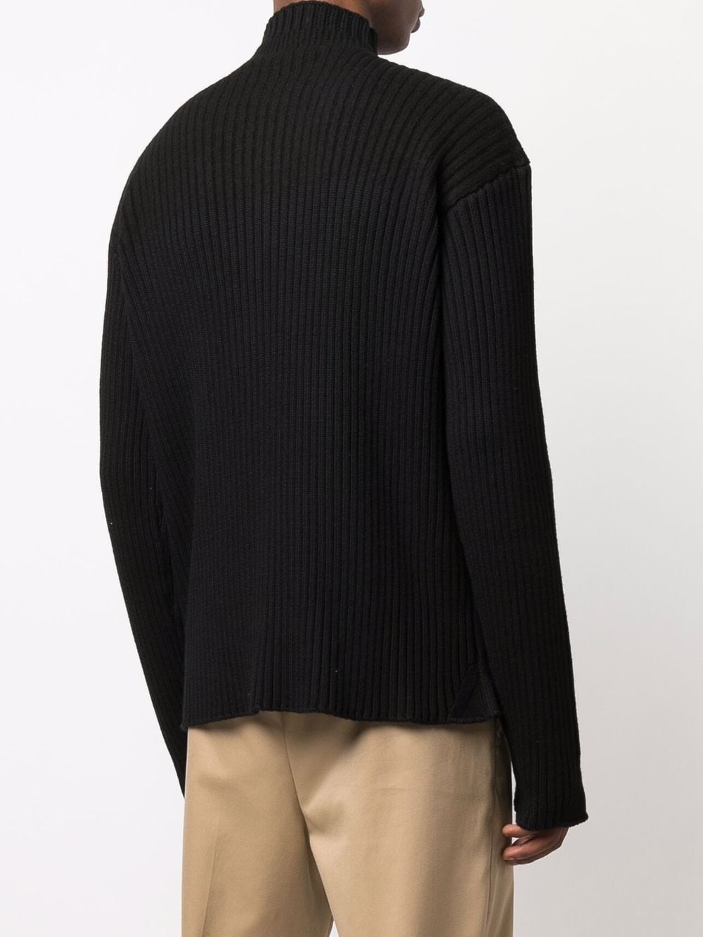 ribbed knit roll-neck jumper - 4