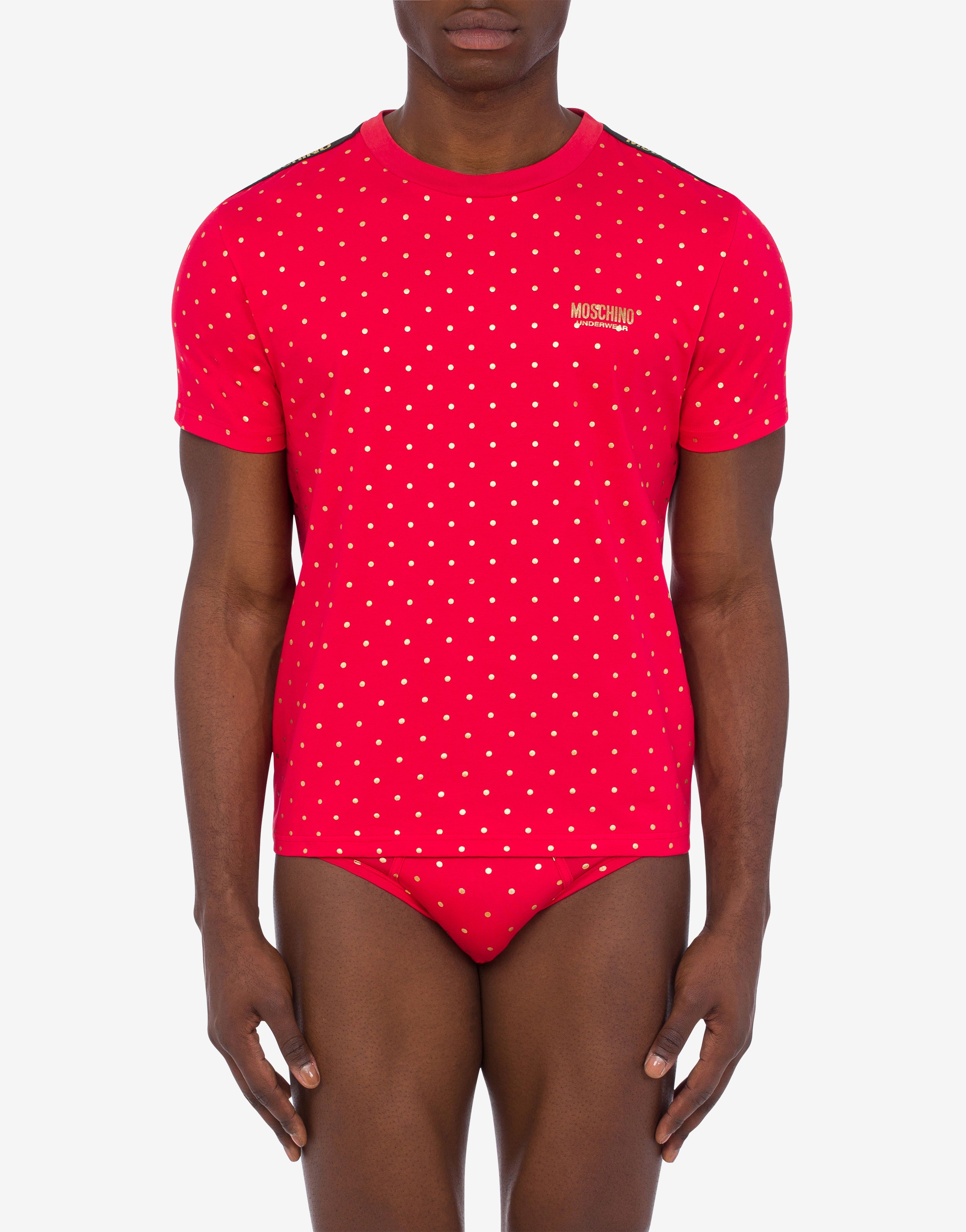 POLKA DOTS T-SHIRT AND BRIEFS SET - 2