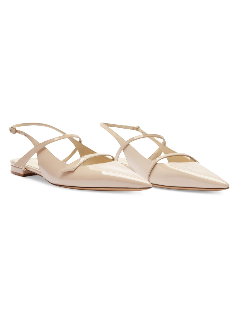 Women's Tita Patent Leather Slingback Flats - Semolina 3