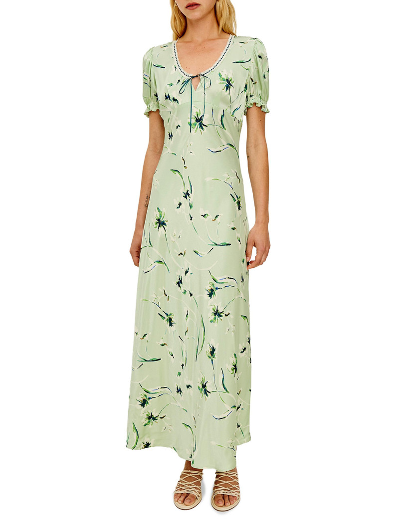 Women's Allison Floral Scoopneck Maxi Dress - Mint Linnea 3