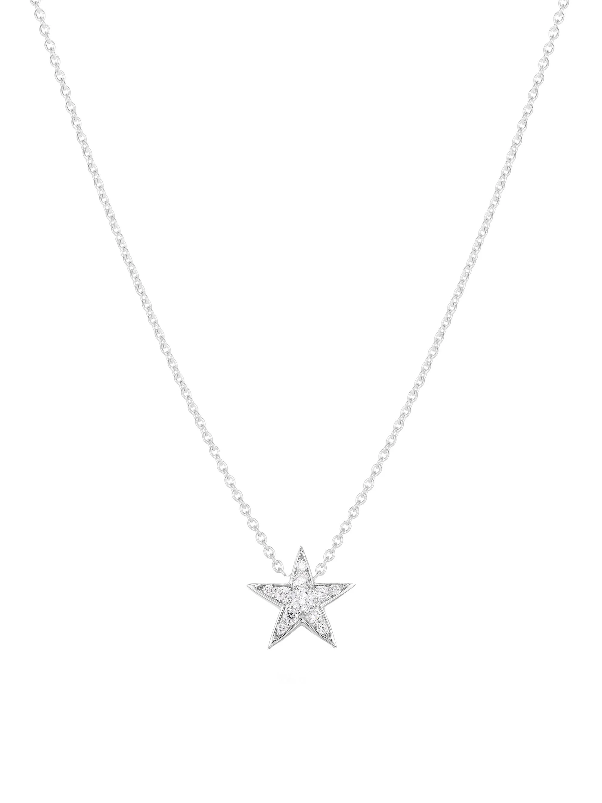 Women's Tiny Treasures 18K White Gold & 0.26 TCW Diamond Star Necklace - White Gold - 1