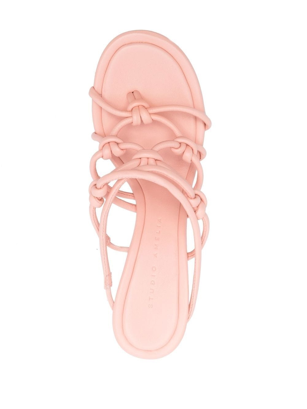 strappy 95mm leather mules - 4