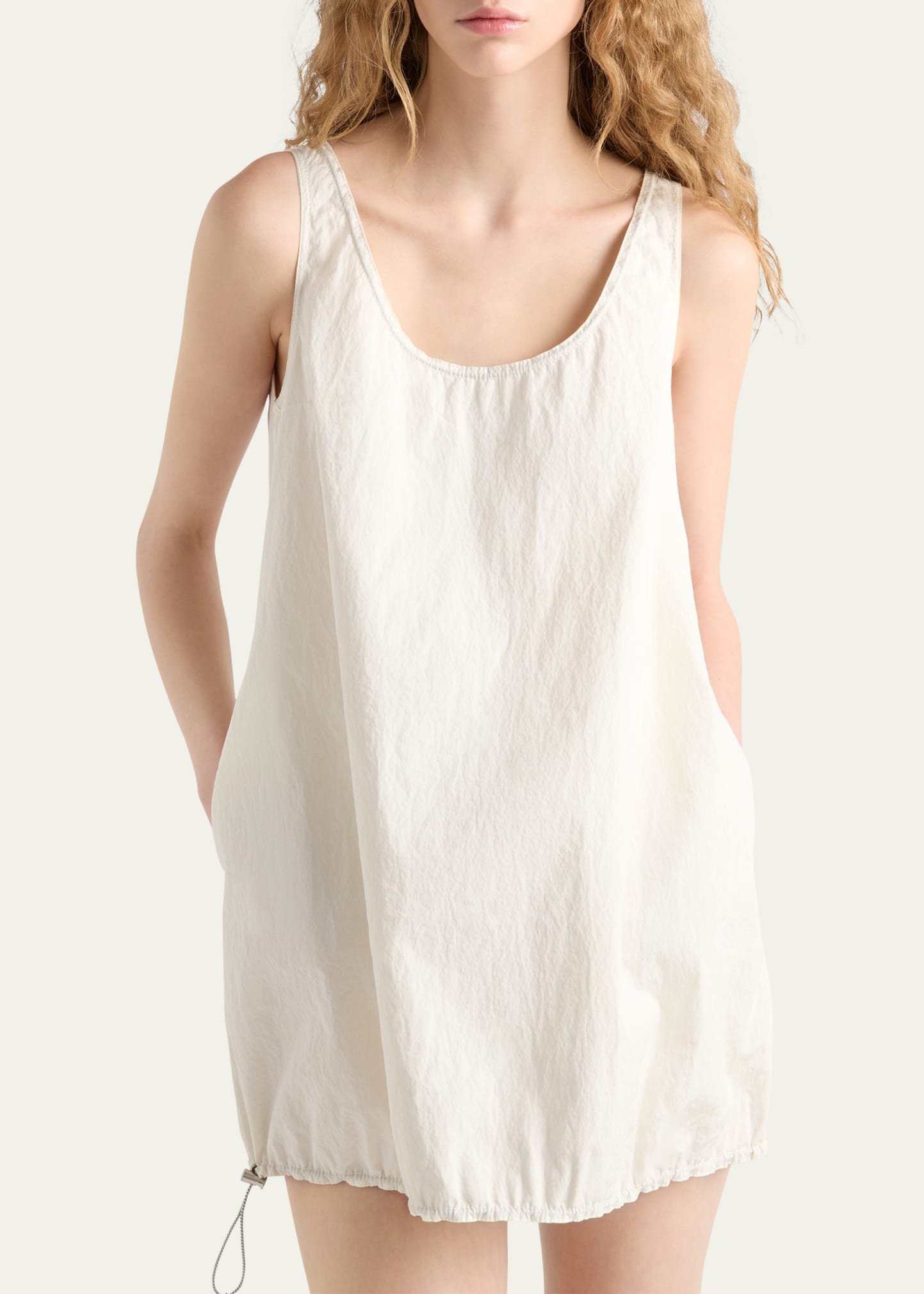 Cinched Drawstring Mini Dress - 4