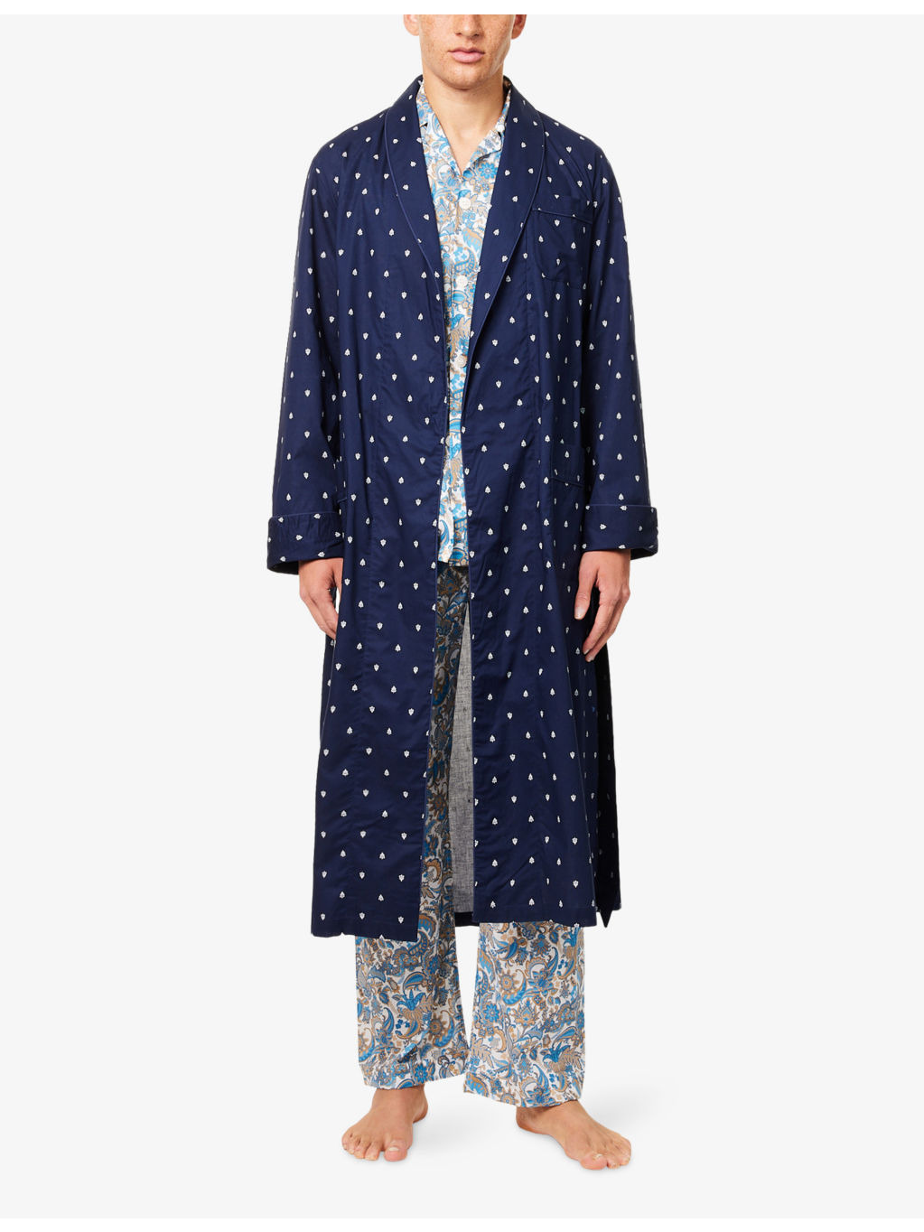 Nelson Graphic-Pattern Cotton-Poplin Robe - 2