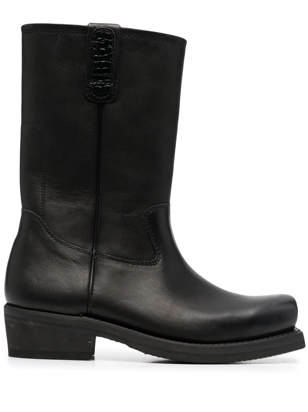 calf-length leather boots - 1