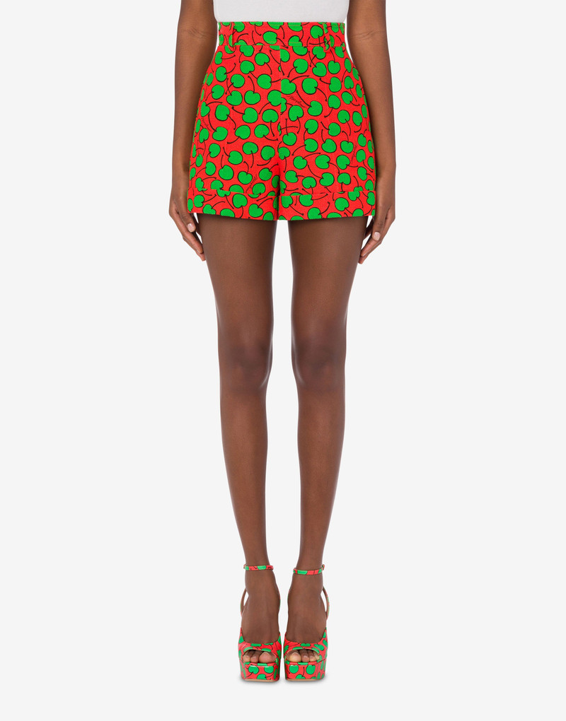 Moschino ALL-OVER CHERRY PIQUÉ SHORTS outlook