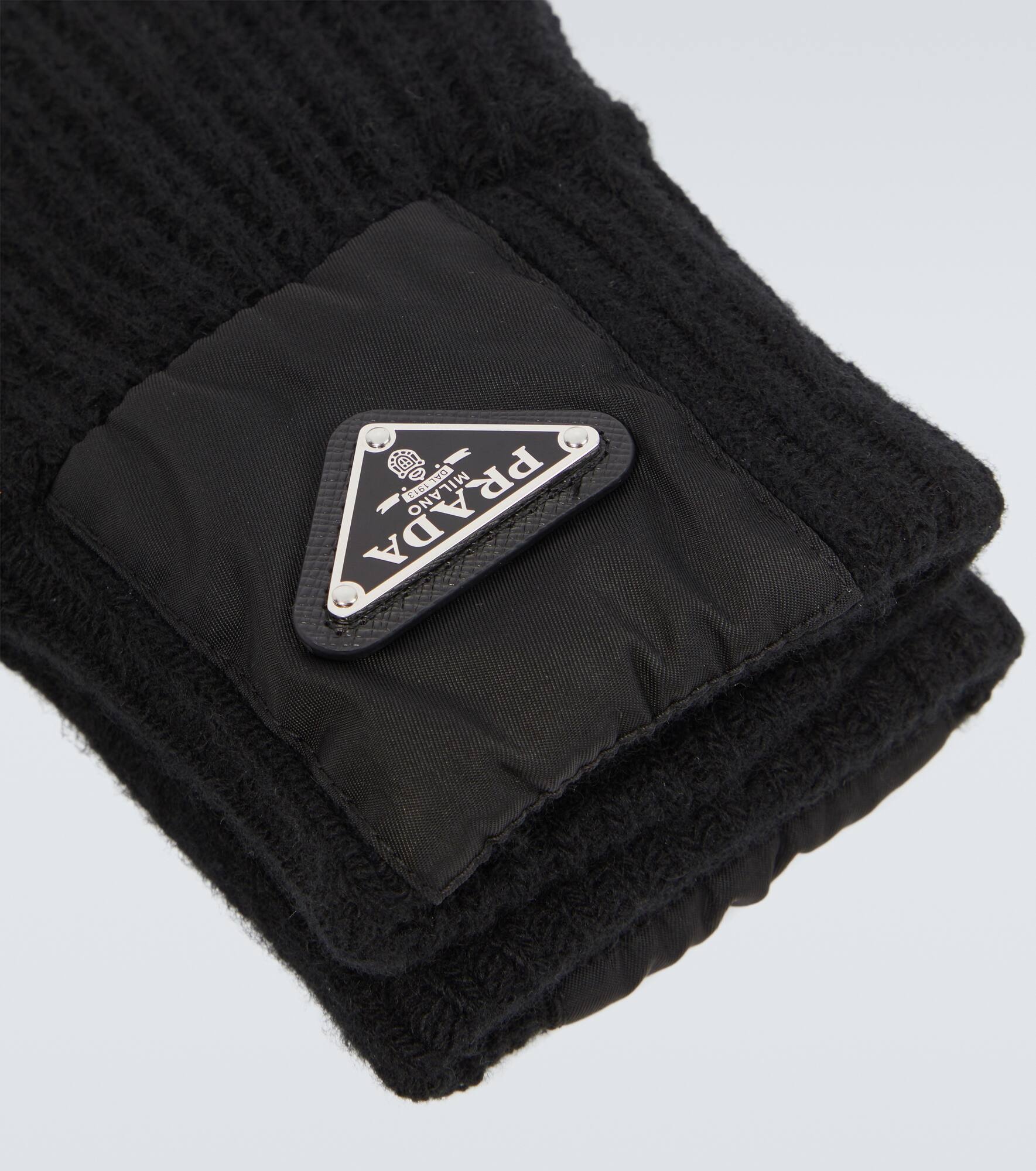 Ribbed-knit wool and cashmere gloves - 2