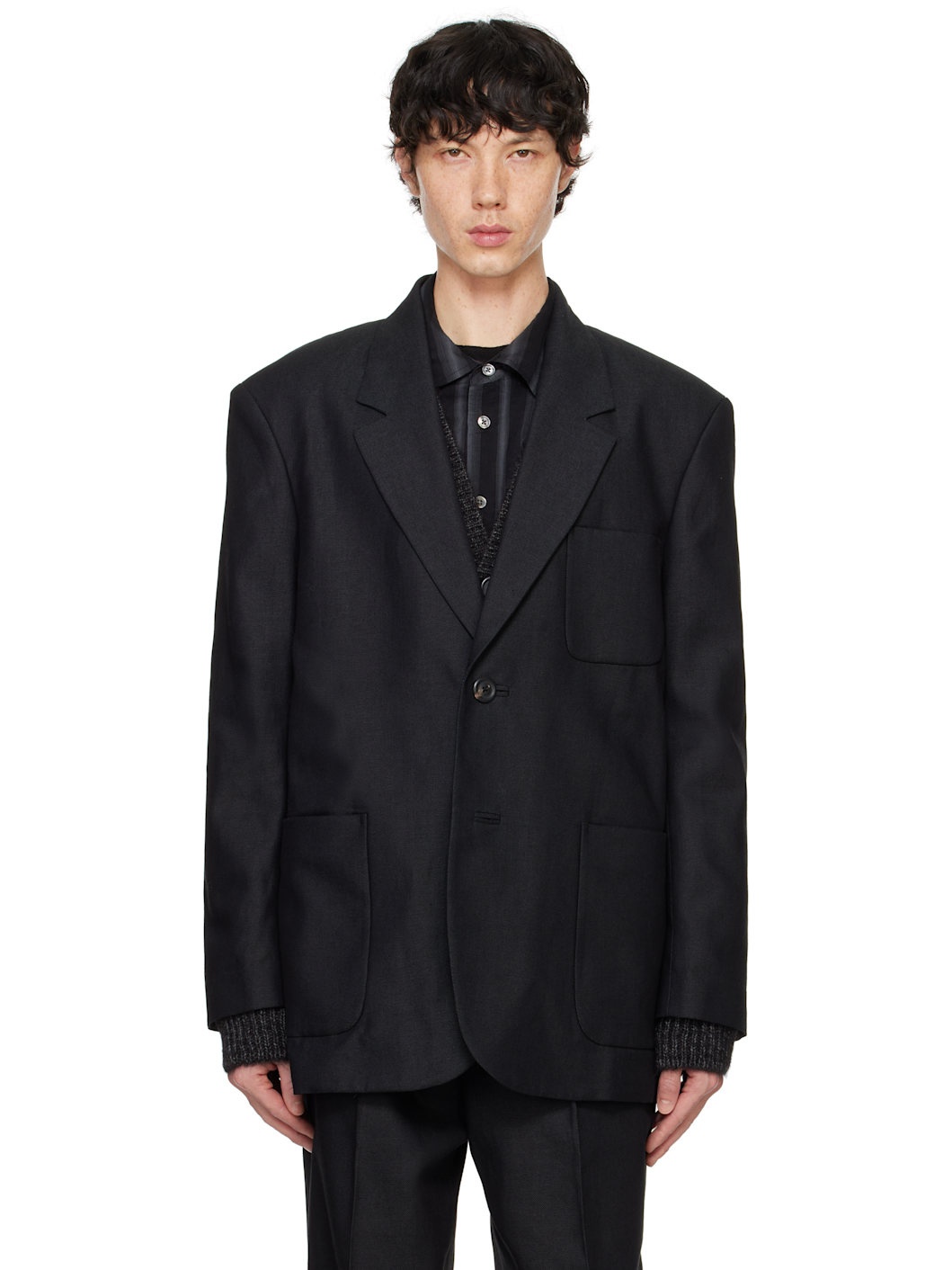 Black Embrace Blazer - 1