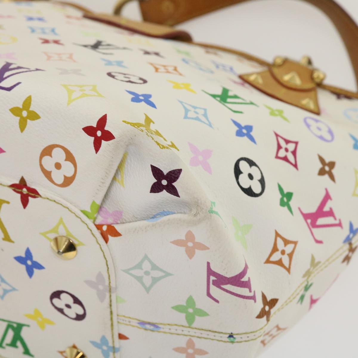 LOUIS VUITTON Monogram Multicolor Annie GM Tote Bag White M40303 - 13