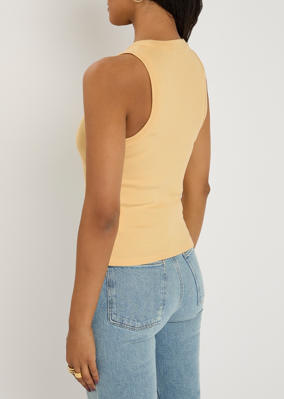 Veronica Beard Jordyn Ribbed Stretch-cotton Tank - 3