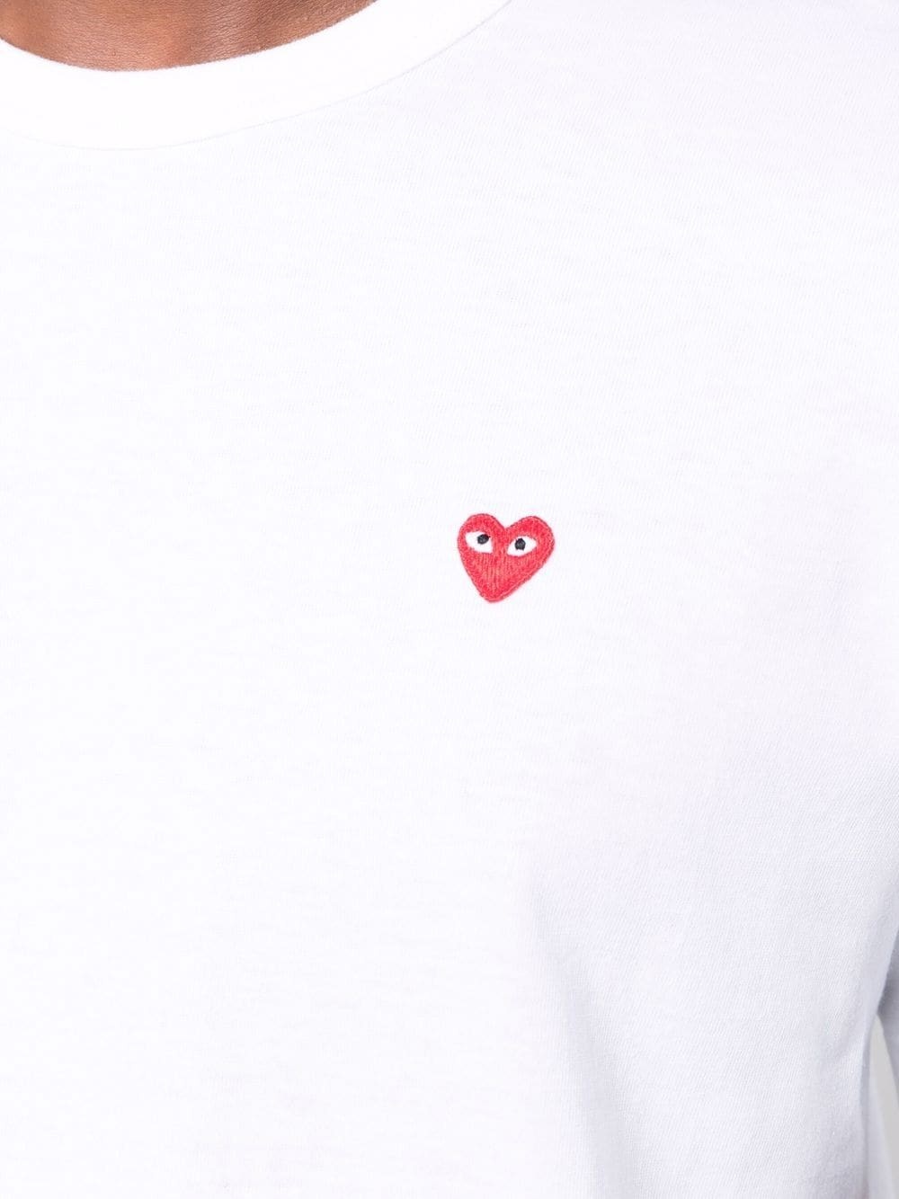 heart logo cotton T-shirt - 5