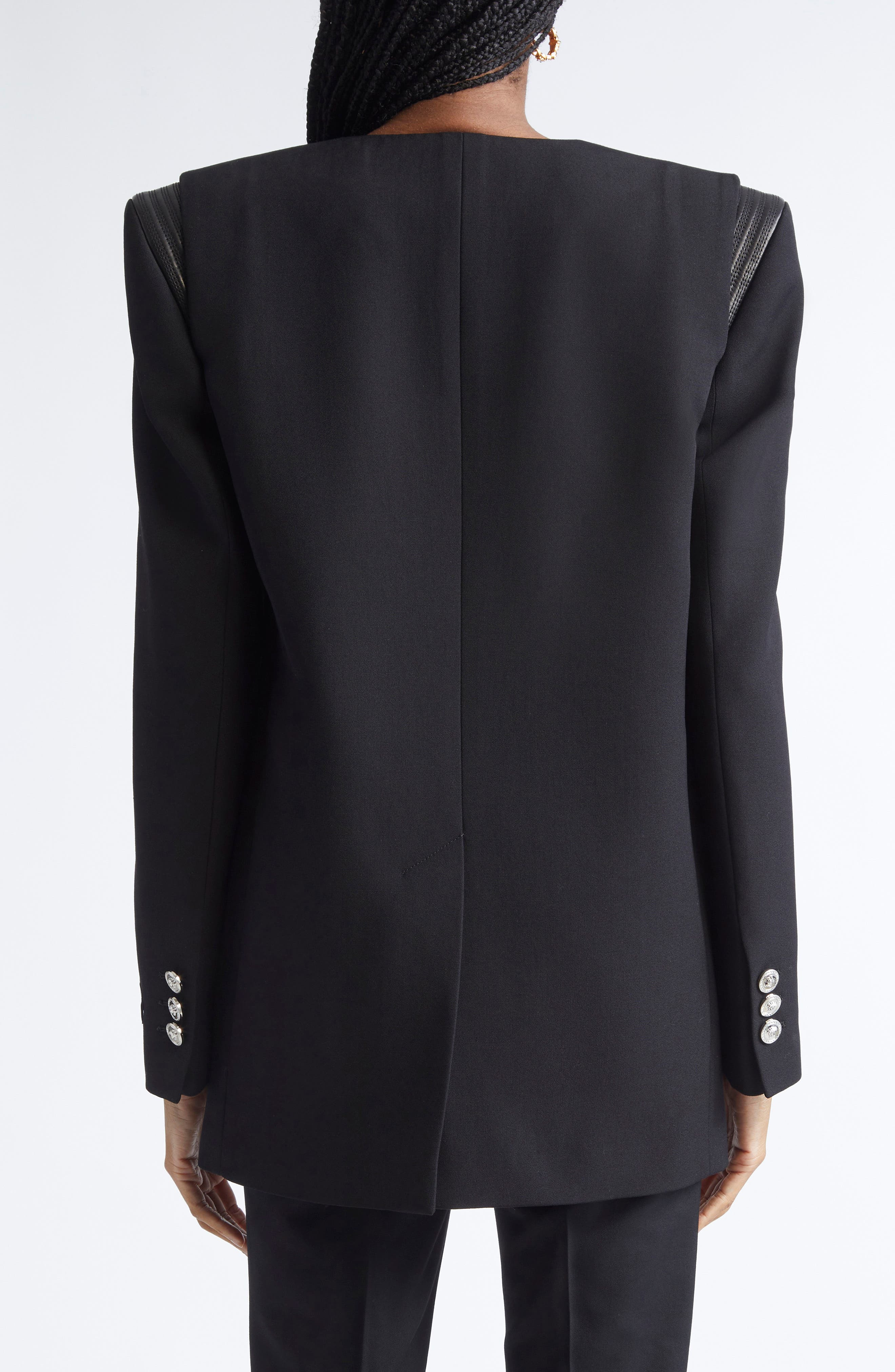 Versace Virgin Wool Blazer in Black at Nordstrom - 3