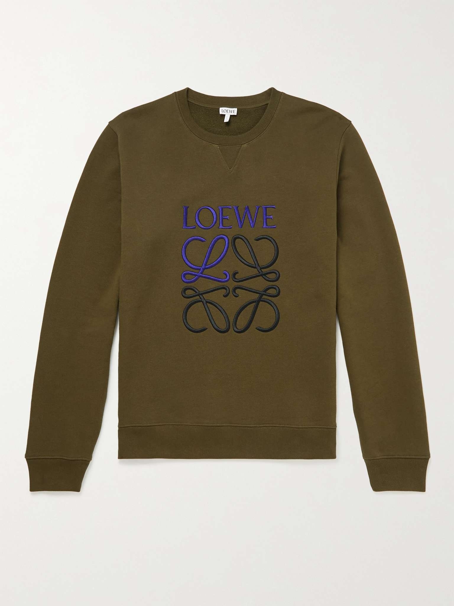 Logo-Embroidered Cotton-Jersey Sweatshirt - 1