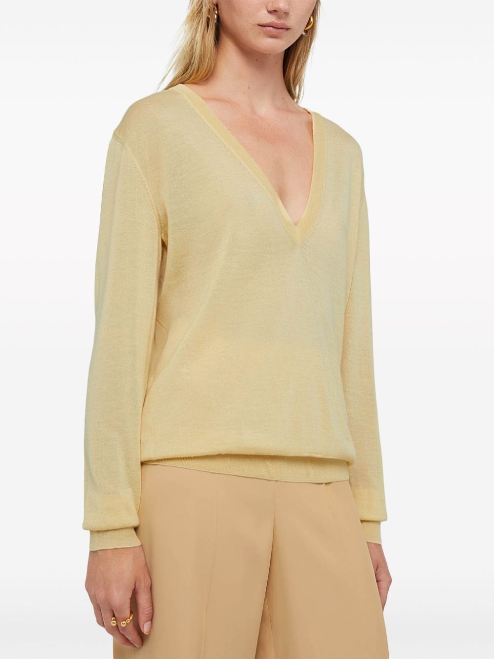 V-neck cashmere top - 2