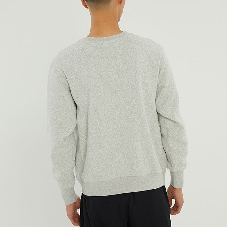 Nike NBA Eam 31 Courtside Logo Printing Fleece Stay Warm Knit Pullover Round Neck Gray DH9183-050 - 5