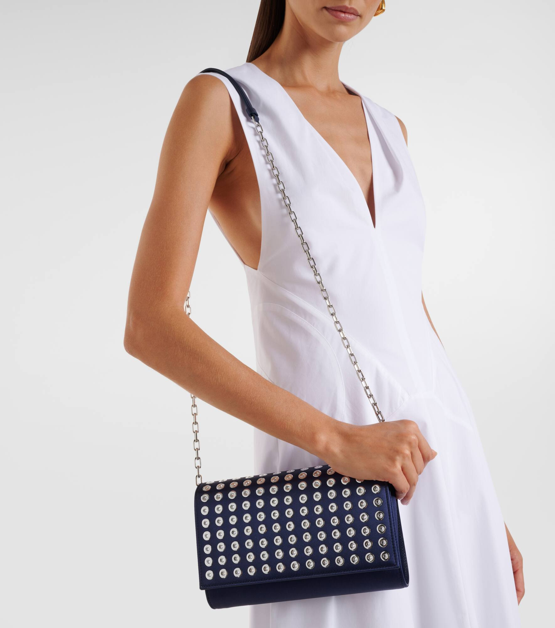 Paloma Small satin crêpe clutch - 2