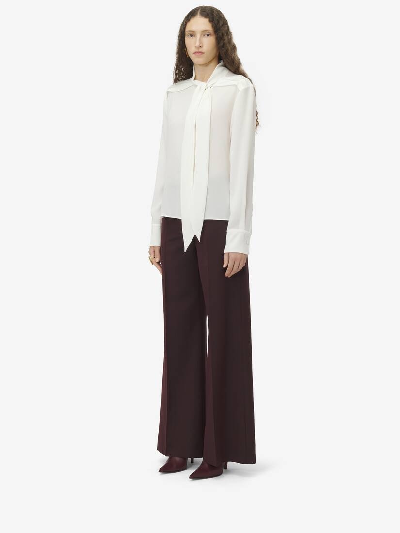 Scarf Detail Georgette Shirt - 6