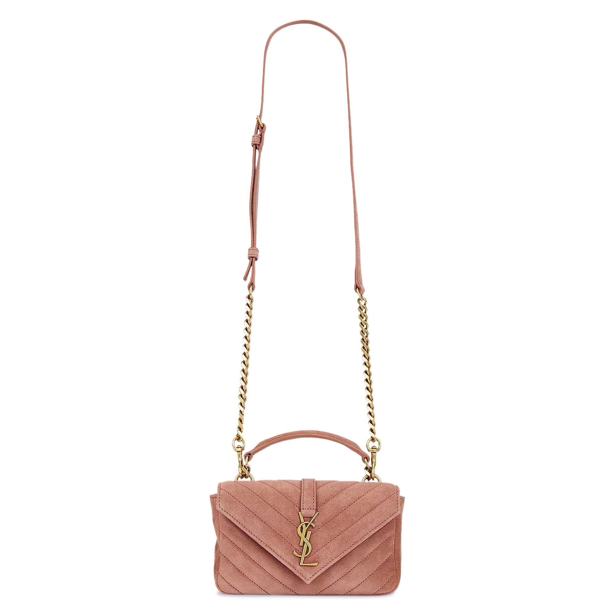 Saint Laurent Mini College Chain Bag 'Barely Pink' - 3