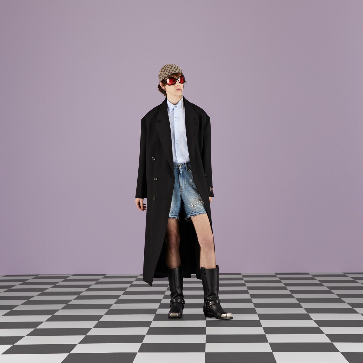 Double-breasted wool coat - 2