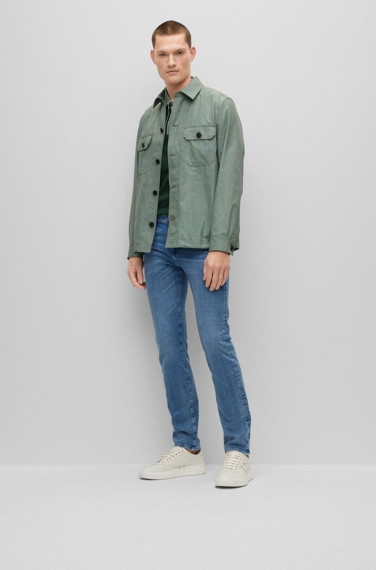 SLIM-FIT JEANS IN BLUE ITALIAN DENIM - 3