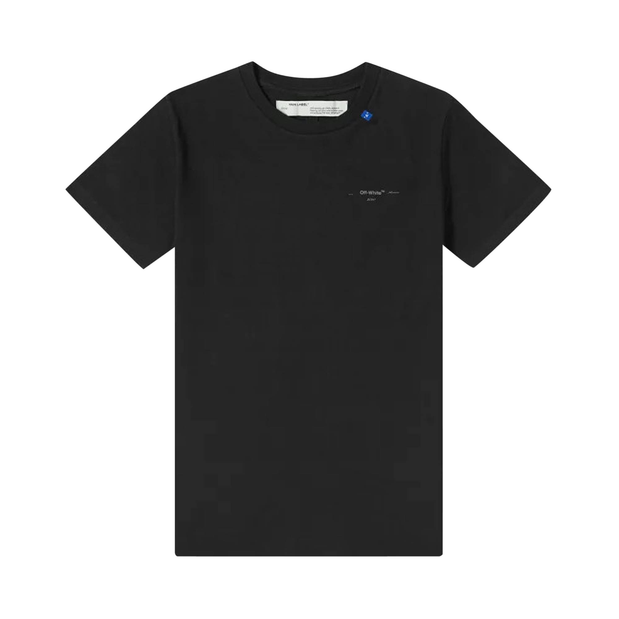 Off-White Unfinished Short Sleeve Over Tee 'Black / Silver' - 1