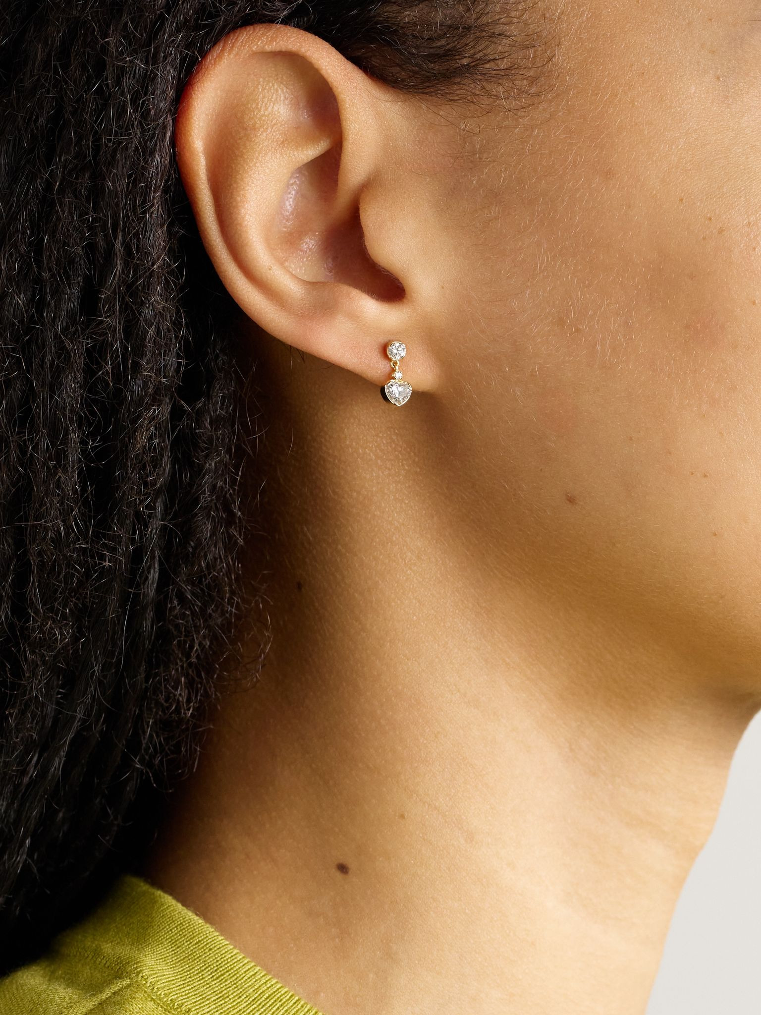 18-karat recycled gold diamond earrings Gold - 2