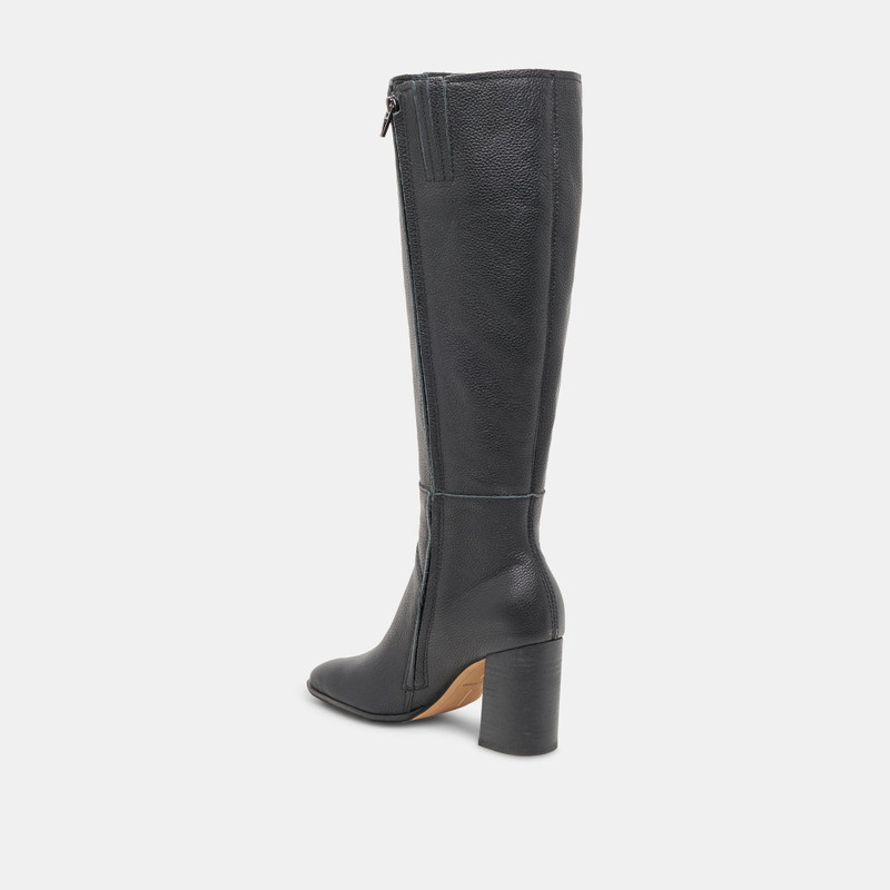 FYNN WIDE CALF BOOTS ONYX LEATHER 10