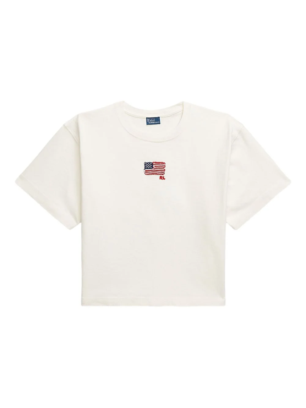 flag-embroidered t-shirt - 1