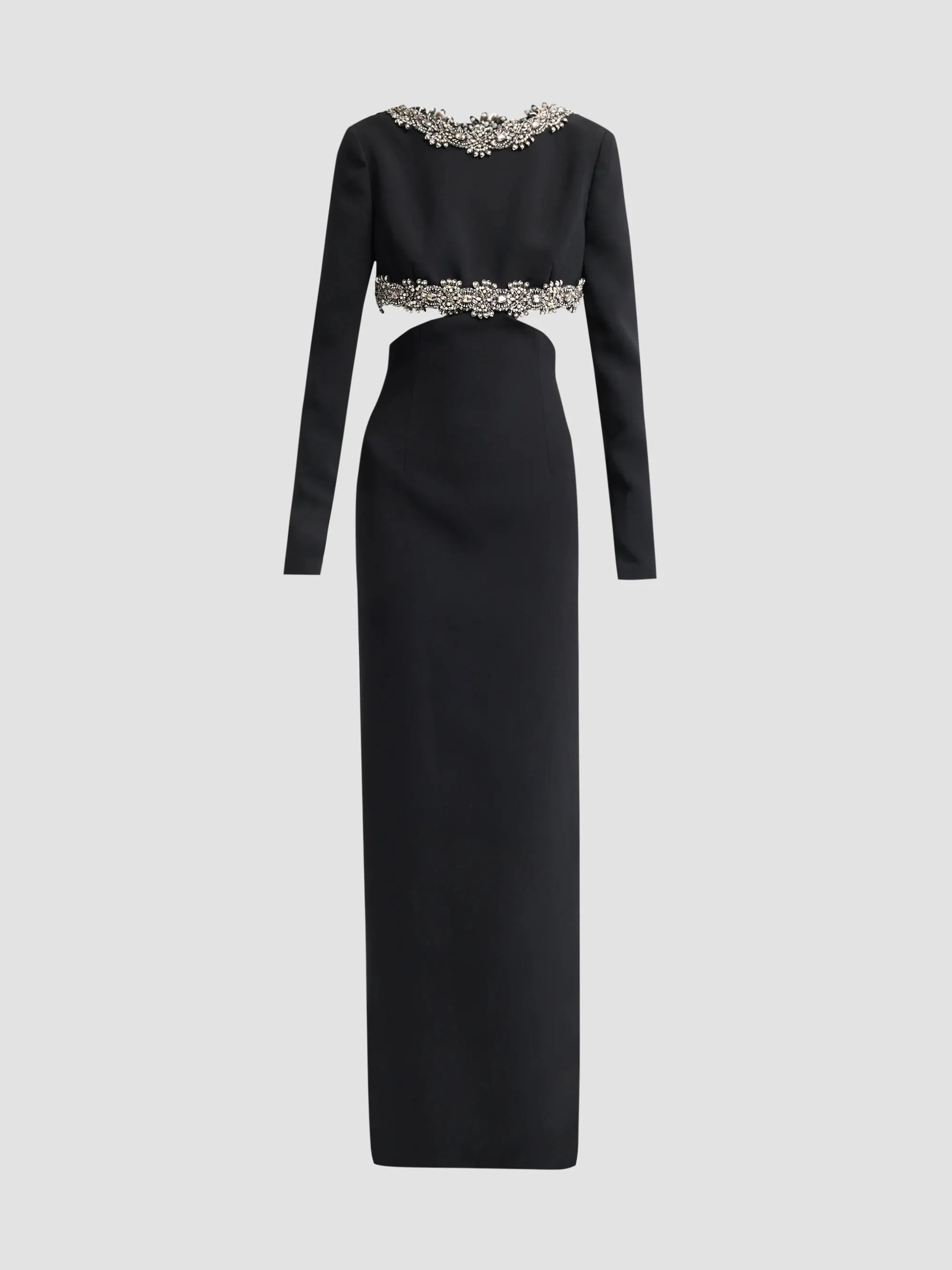 Women's Chalet Crystal-Embellished Column Gown - Black - 1